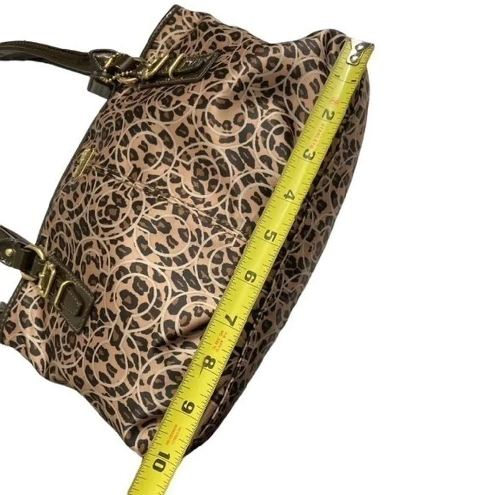 Coach vintage y2k Madison sateen signature leopard op art c mini tote bag